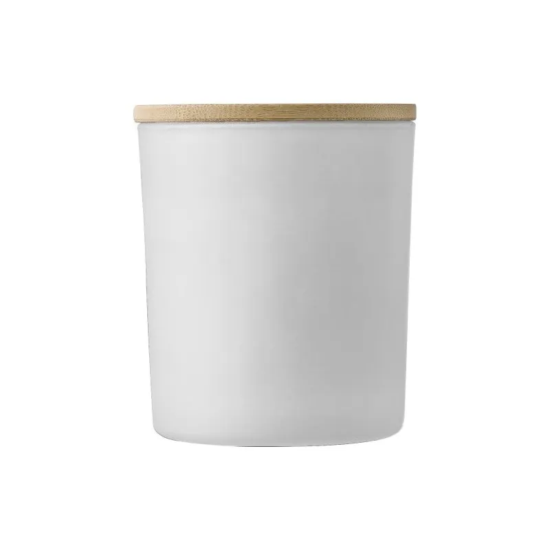 Bougie écologique en verre personnalisée - Matthew Matières : aluminium Couleurs : vert personnalisable avec votre logo