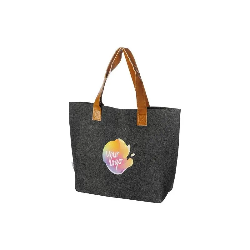 Sac shopping écologique en feutre rPET personnalisable Hunter Matières : aluminium Couleurs : mauve objet publicitaire robuste
