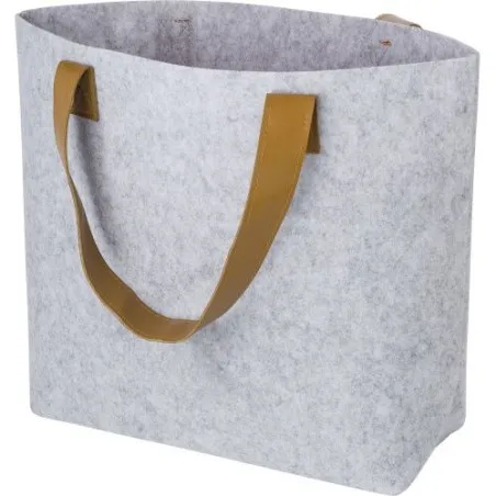 Sac shopping écologique en feutre rPET personnalisable Hunter Matières : aluminium Couleurs : argenté livraison express 24h 48h