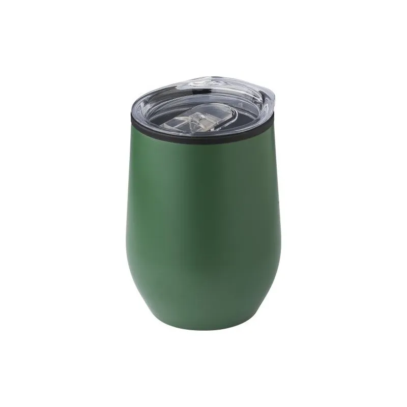 Mug publicitaire en acier inoxydable Zoe Matières : polyester Couleurs : vert foncé personnalisation sur mesure