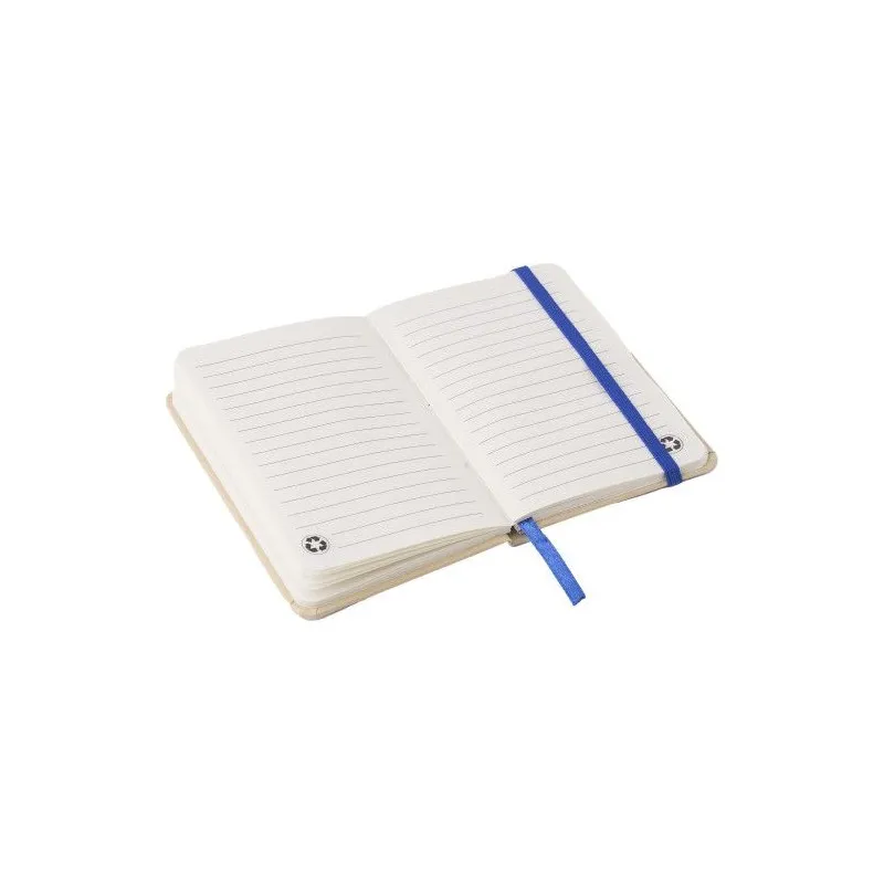 Carnet A6 personnalisé en matériau recyclé écologique - John Matières : Synthétique Couleurs : bleu personnalisation rapide en F