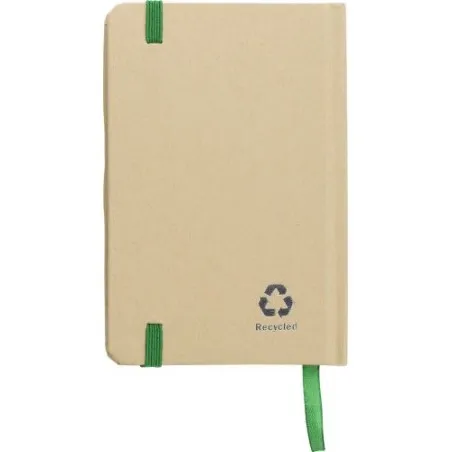 Carnet A6 personnalisé en matériau recyclé écologique - John Matières : Synthétique Couleurs : vert impression haute définition