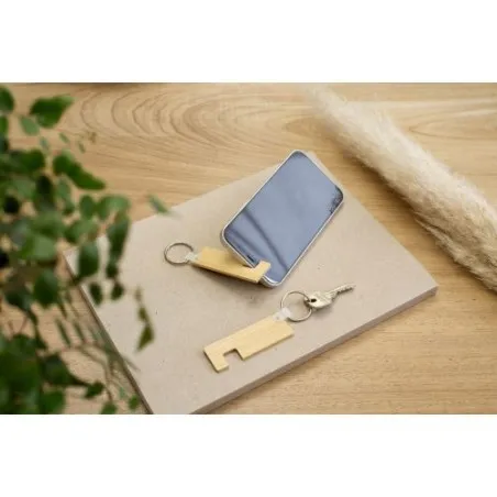 Porte-clés en Bambou Orlando - Support Téléphone Pratique