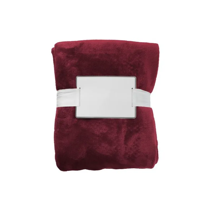 Plaid polaire en flanelle personnalisable 120x150 cm Sean Matières : Synthétique Couleurs : bordeaux cadeau entreprise pas cher