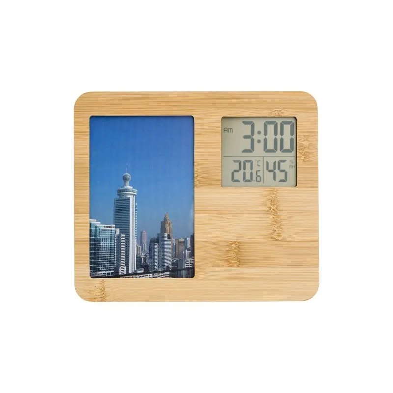 Station Météo en Bambou Colton - Élégance et Fonctionnalité