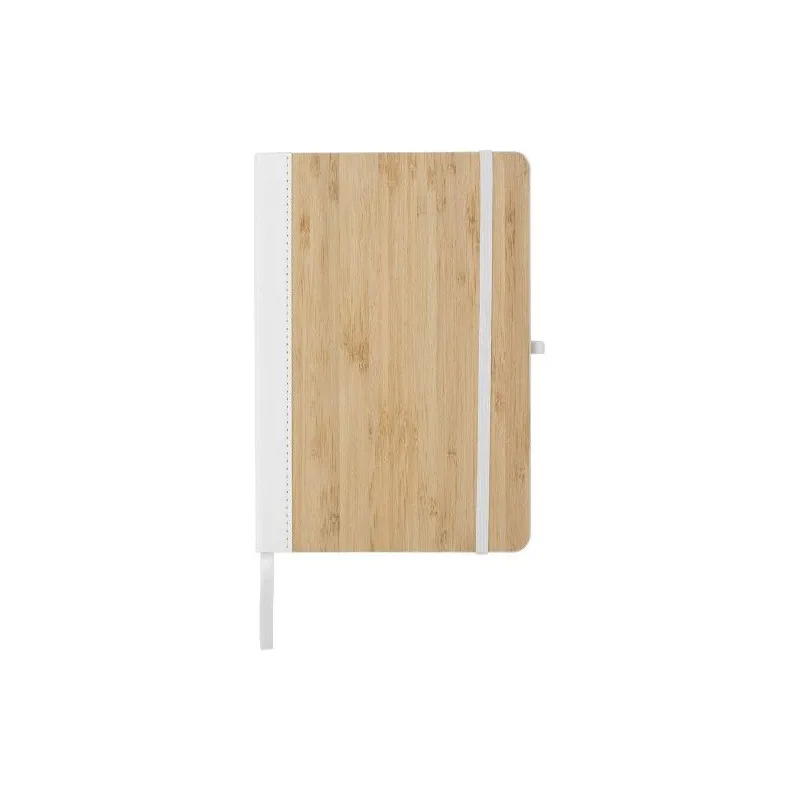 Carnet A5 Écologique en Bambou et PU - Dorita Matières : acier inoxydable Couleurs : bleu cadeau entreprise pas cher