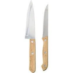 Ensemble de 2 Couteaux en Bambou Tony 2