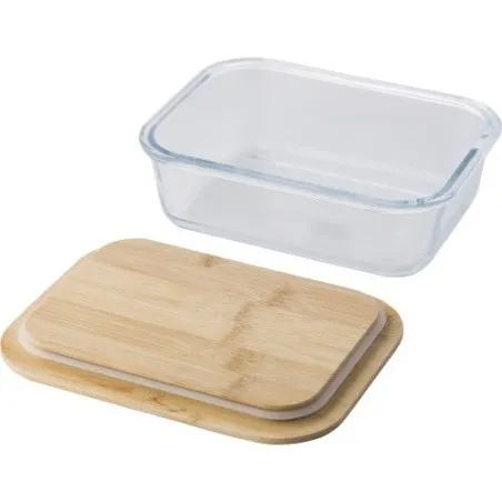 Lunch box personnalisée en verre - Nicole, idéale pour vos repas Matières : PVC Couleurs : blanc