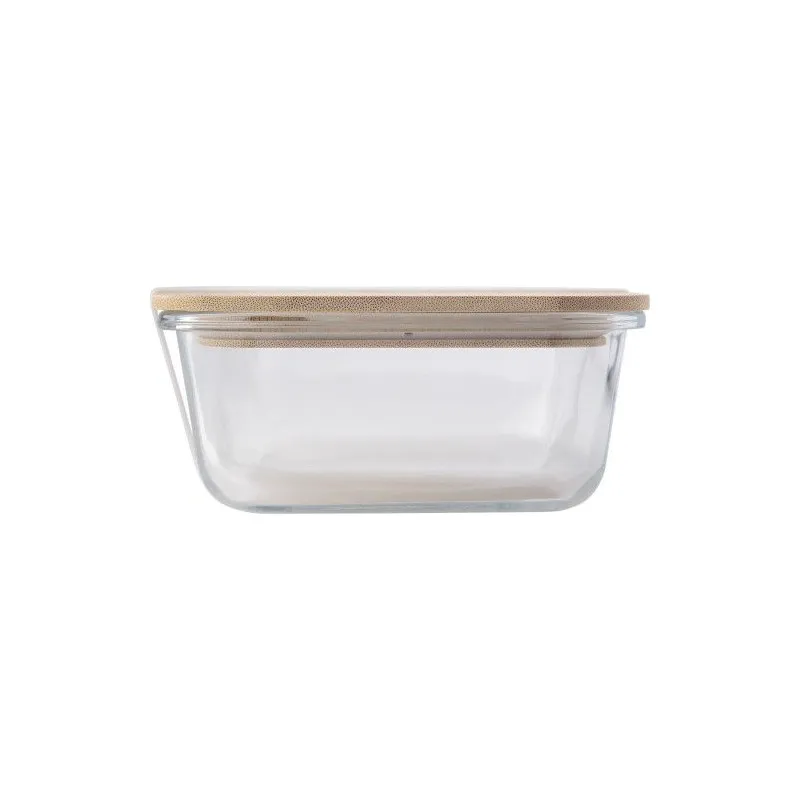 Lunch box personnalisée en verre - Nicole, idéale pour vos repas Matières : PVC Couleurs : blanc personnalisable avec votre logo