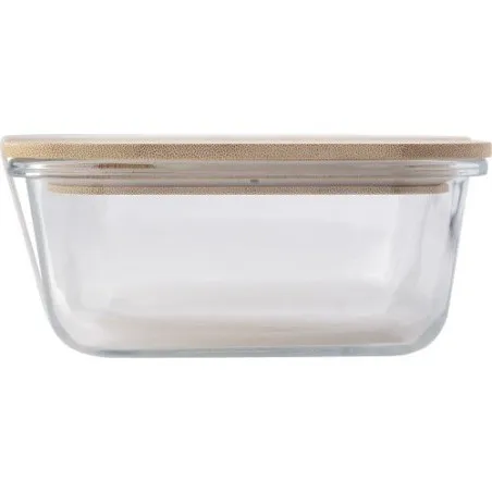 Lunch box personnalisée en verre - Nicole, idéale pour vos repas Matières : PVC Couleurs : blanc personnalisable avec votre logo