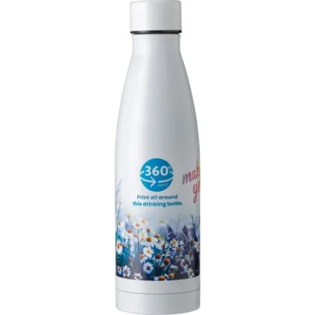 Gourde isotherme double paroi en acier inoxydable de 500 ml personnalisée - Marcelino Matières : métal Couleurs : bleu royal imp