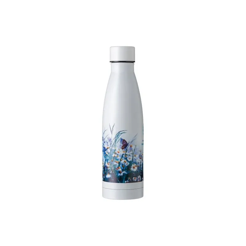 Gourde isotherme double paroi en acier inoxydable de 500 ml personnalisée - Marcelino Matières : métal Couleurs : blanc cadeau e