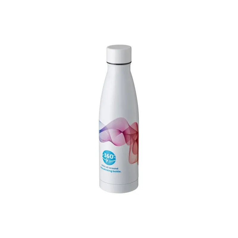 Gourde isotherme double paroi en acier inoxydable de 500 ml personnalisée - Marcelino Matières : métal Couleurs : blanc objet pr