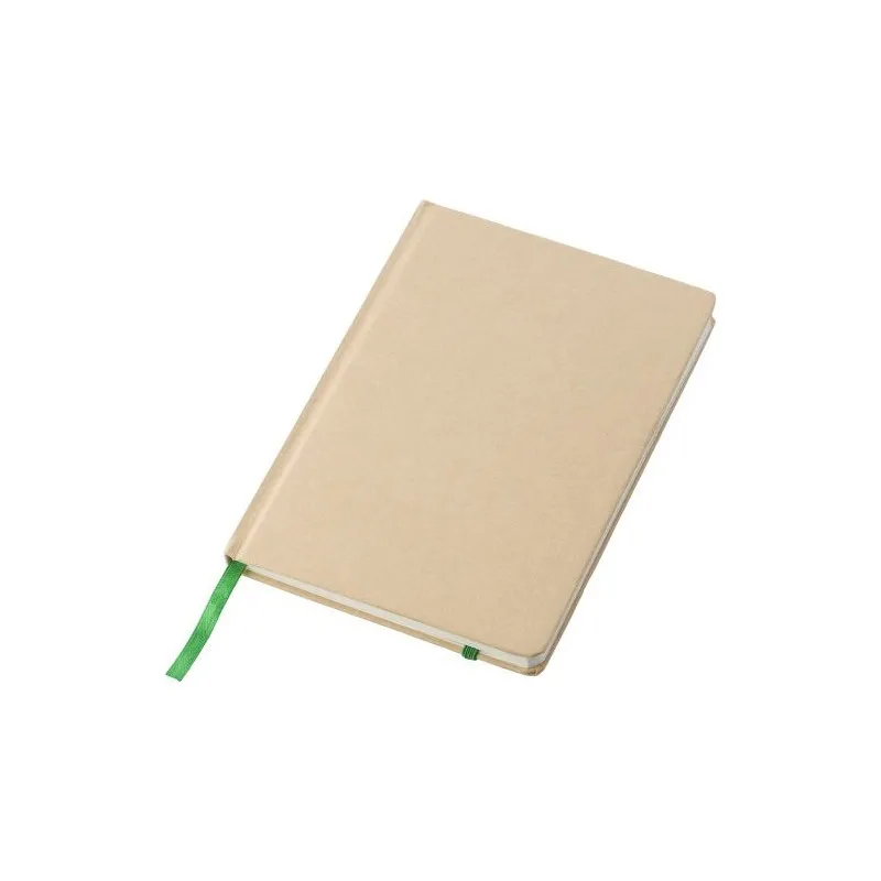 Carnet A5 personnalisé en carton recyclé - Gianni Matières : coton Couleurs : beige objet publicitaire robuste