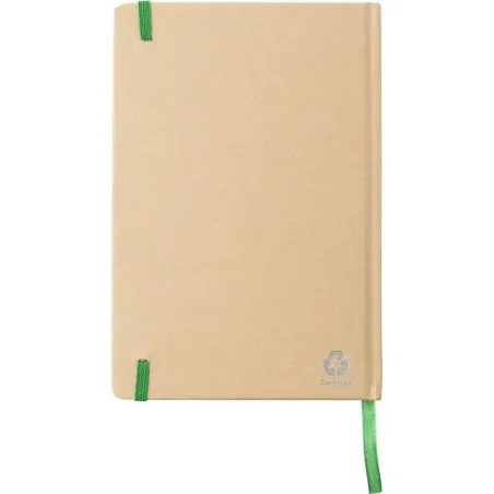 Carnet A5 personnalisé en carton recyclé - Gianni Matières : bambou Couleurs : transparent accessoire événementiel unique