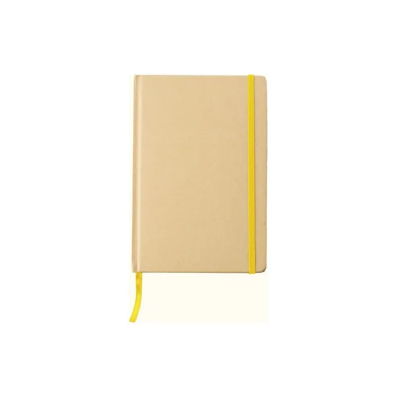 Carnet A5 personnalisé en carton recyclé - Gianni Matières : bambou Couleurs : bois cadeau entreprise pas cher