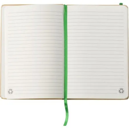 Carnet A5 personnalisé en carton recyclé - Gianni Matières : bambou Couleurs : bois impression haute définition