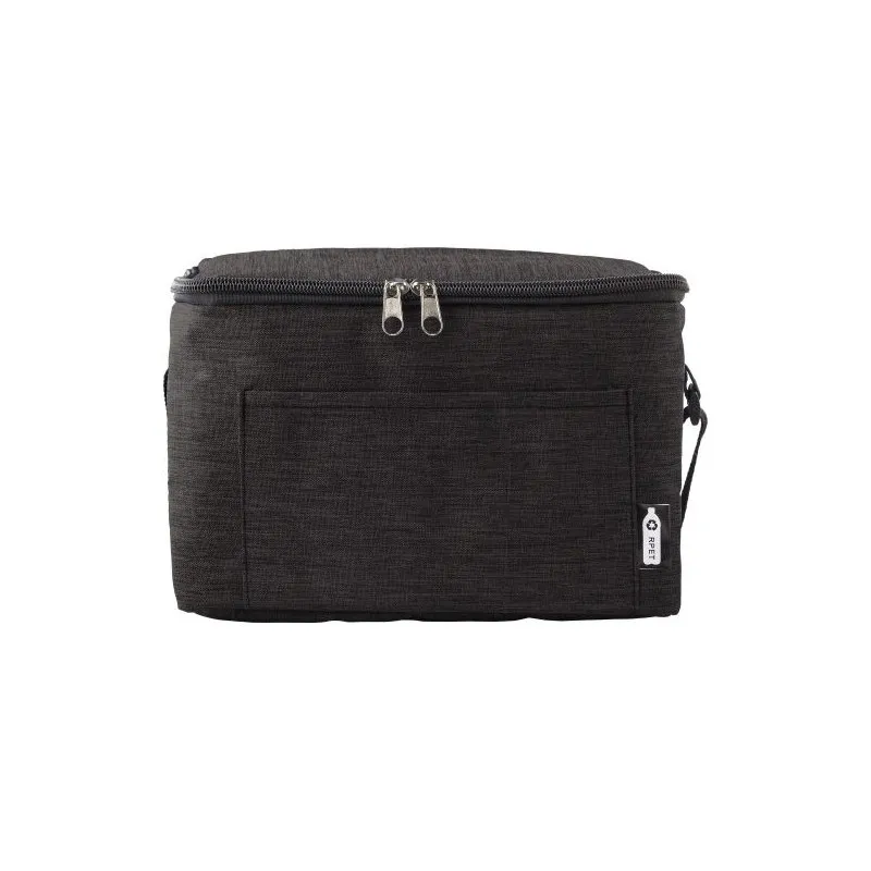 Sac isotherme écologique en polyester rPET personnalisé Isabella Matières : aluminium Couleurs : noir
