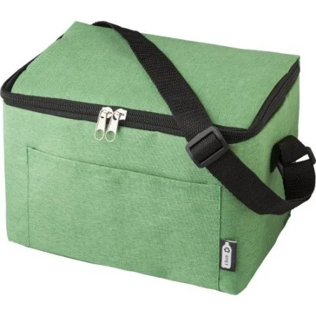 Sac isotherme écologique en polyester rPET personnalisé Isabella Matières : aluminium Couleurs : noir goodies publicitaire événe