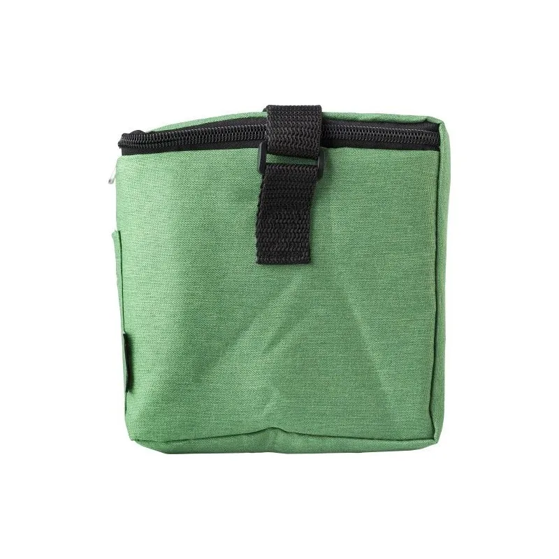 Sac isotherme écologique en polyester rPET personnalisé Isabella Matières : bambou Couleurs : blanc objet publicitaire robuste