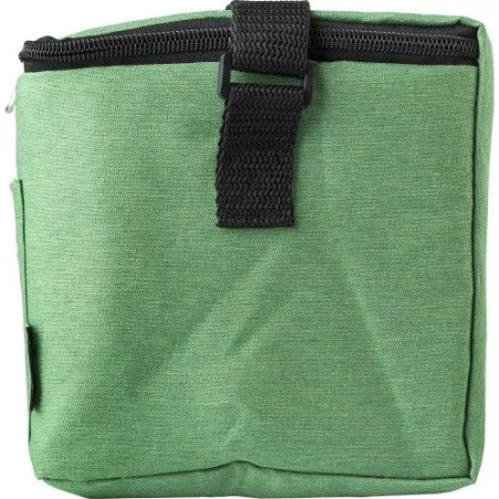 Sac isotherme écologique en polyester rPET personnalisé Isabella Matières : bambou Couleurs : blanc objet publicitaire robuste