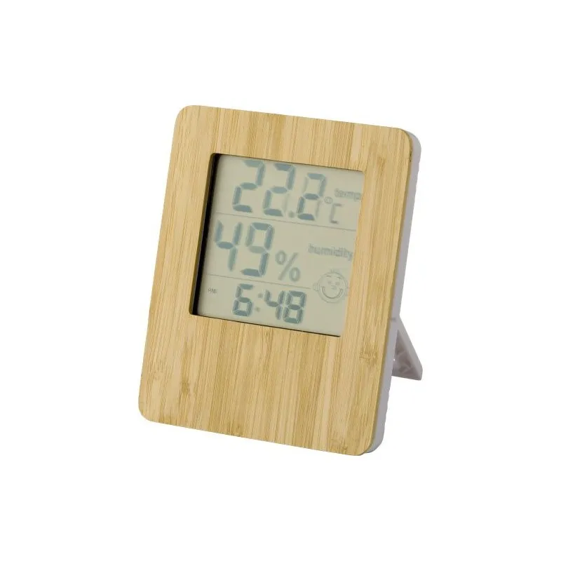 Station météo écologique en bambou et ABS - Piper Matières : coton Couleurs : bleu impression haute définition