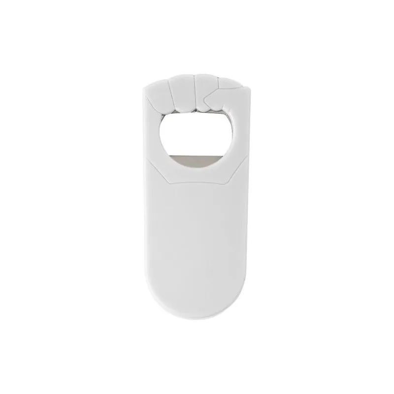 Décapsuleur en plastique personnalisé publicitaire Tay Matières : polystyrène (PS) Couleurs : blanc cadeau entreprise pas cher