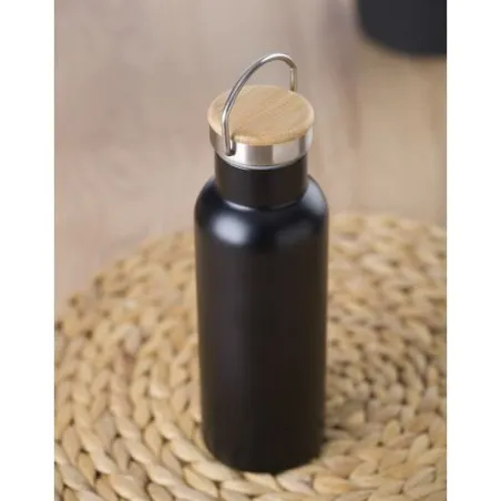 Bouteille isotherme écologique 500 ml en acier inoxydable - Odette Matières : PET Couleurs : bleu royal personnalisation rapide 