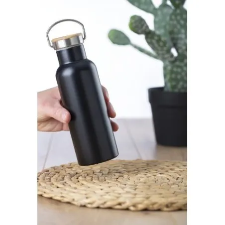 Bouteille isotherme écologique 500 ml en acier inoxydable - Odette Matières : PET Couleurs : bleu objet promotionnel éco-respons