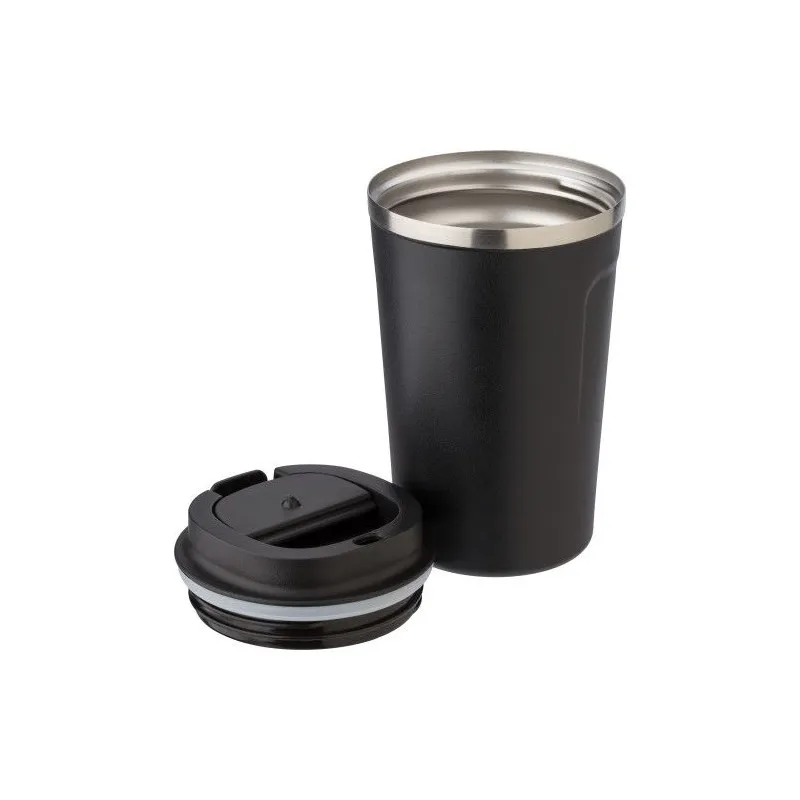 Mug isotherme écologique en acier inoxydable de 380 ml - Sofia Matières : PET Couleurs : orange goodies publicitaire événementie