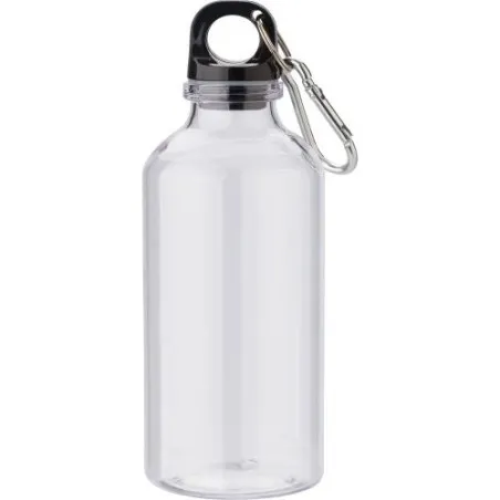 Gourde écologique transparente de 400 ml en rPET - Nancy Couleurs : blanc Matières : TPR impression logo haute qualité