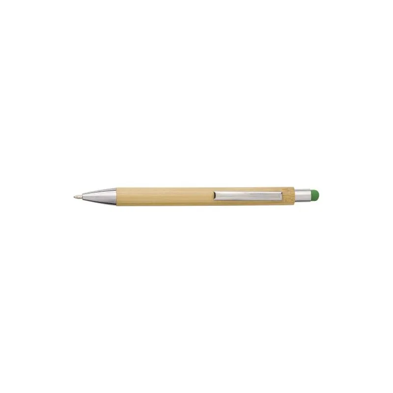 Stylo bille écologique en bambou et plastique - Claire Couleurs : beige objet promo petit budget