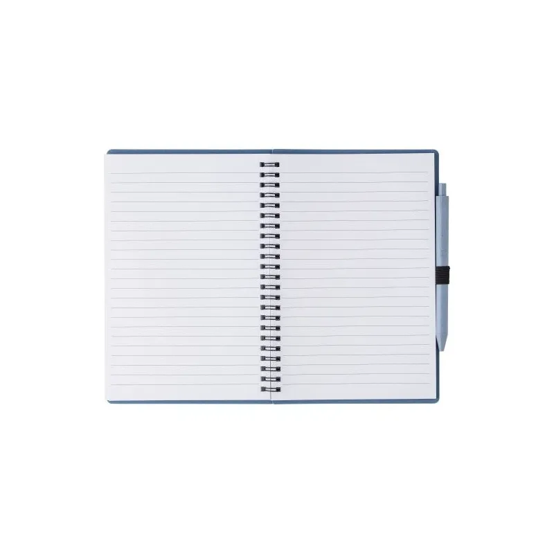 Carnet à spirale écologique en fibre de paille avec couverture en PP - Massimo Matières : Synthétique Couleurs : blanc accessoir