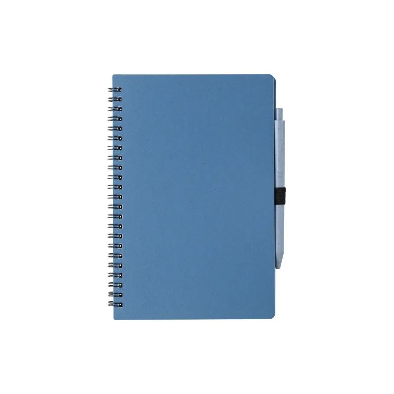 Carnet à spirale écologique en fibre de paille avec couverture en PP - Massimo Matières : Synthétique Couleurs : noir cadeau ent