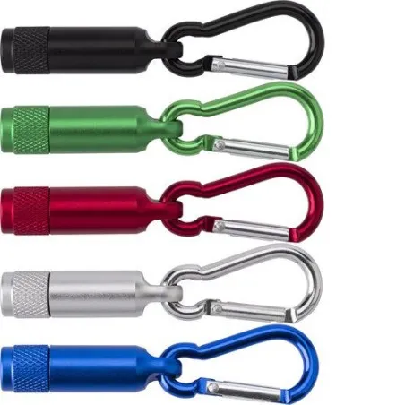 Porte-clés personnalisés en aluminium avec mousqueton - Tracy Matières : Synthétique Couleurs : bleu objet promotionnel éco-resp