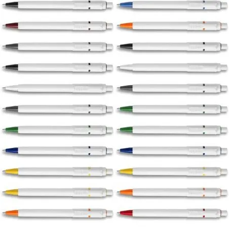 Stylo à bille personnalisé en ABS - Baron, cadeau d'entreprise Matières : bois Couleurs : rouge objet publicitaire robuste