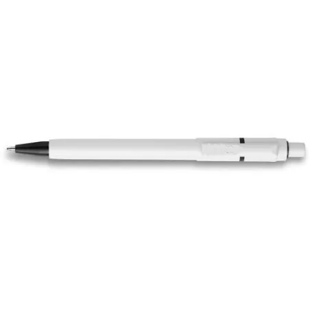 Stylo à bille personnalisé en ABS - Baron, cadeau d'entreprise Matières : ABS Couleurs : blanc livraison express 24h 48h
