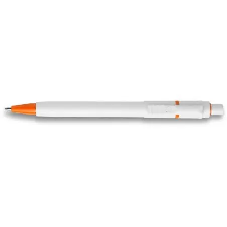 Stylo à bille personnalisé en ABS - Baron, cadeau d'entreprise Matières : PVC Couleurs : blanc cadeau client original