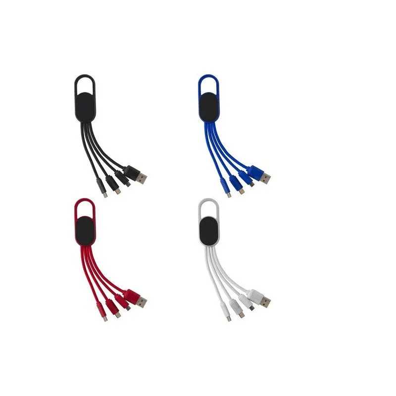 Chargeur à induction double écologique en bambou personnalisé - Idris Matières : polyester Couleurs : bleu cadeau collaborateur 