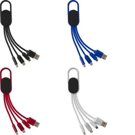 Chargeur à induction double écologique en bambou personnalisé - Idris Matières : polyester Couleurs : bleu cadeau collaborateur 