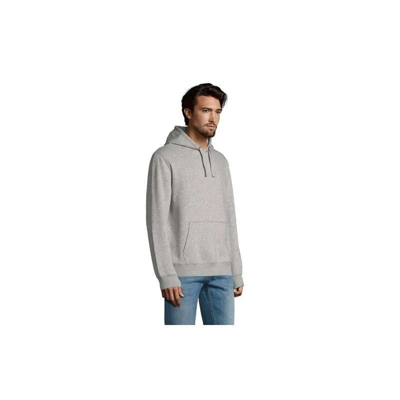 Sweat Capuche Écologique Personnalisable 280 - Spencer Matières : PET Taille textile : S Couleurs : vert armée impression logo h