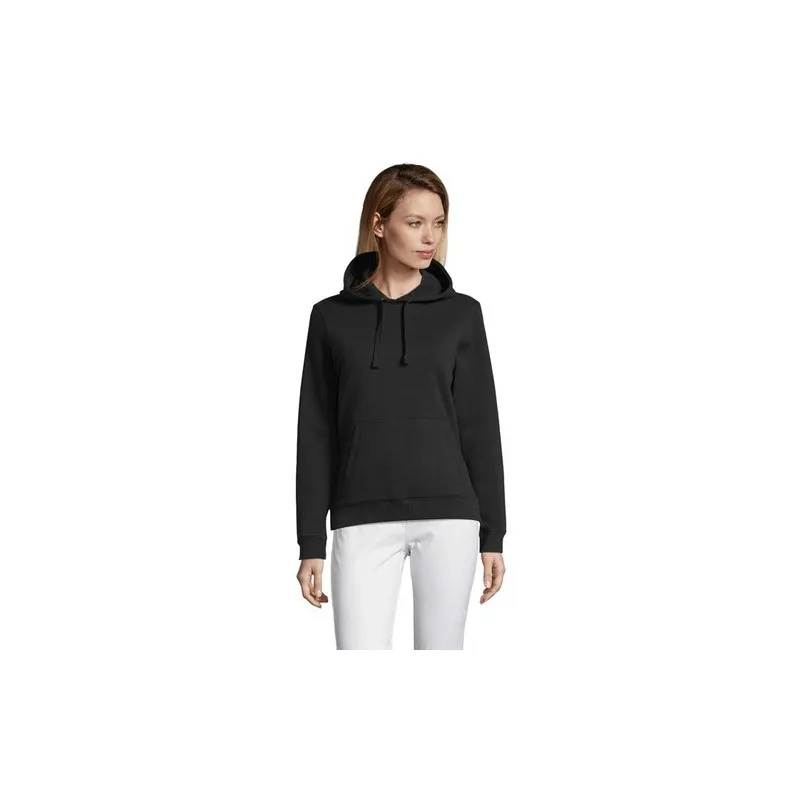 Sweat-shirt Femme Personnalisé à Capuche - Spencer Matières : PET Taille textile : 4XL Couleurs : noir impression logo haute qua
