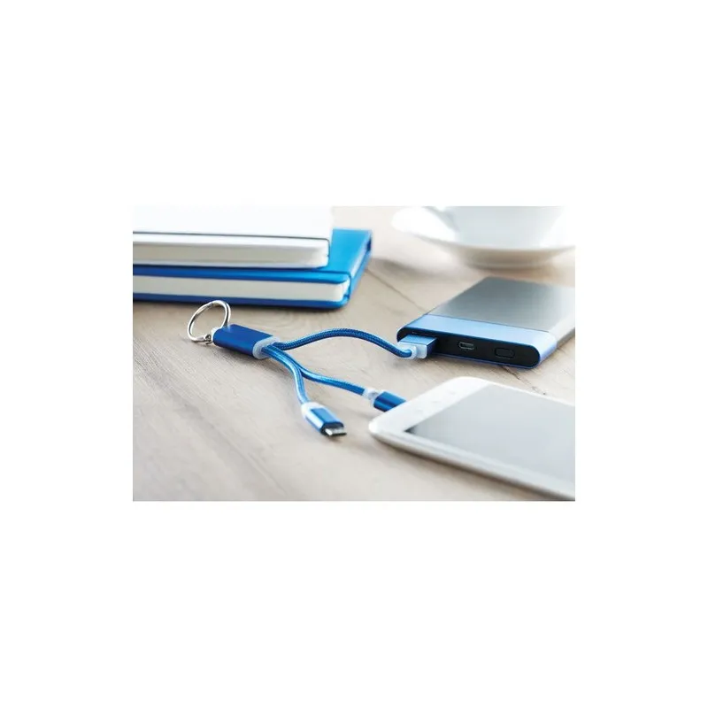 Porte-clés RIZO : Chargeur USB 3 en 1