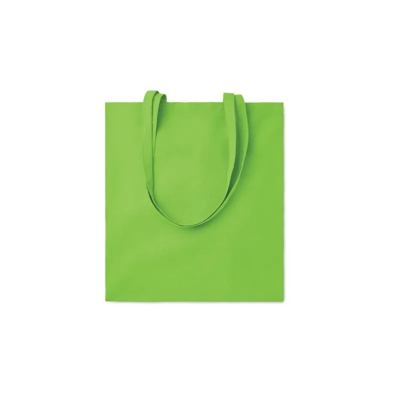 Sac shopping écologique en coton 140gr/m² personnalisé COTTONEL COLOUR + Matières : PET recyclé Couleurs : noir goodies entrepri