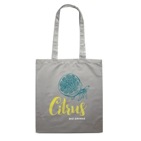 Sac shopping écologique en coton 140gr/m² personnalisé COTTONEL COLOUR + Matières : polypropylène (PP) Couleurs : blanc impressi