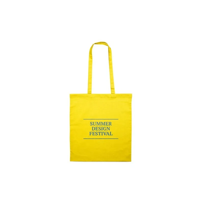 Sac shopping écologique en coton 140gr/m² personnalisé COTTONEL COLOUR + Matières : polypropylène (PP) Couleurs : noir marquage 