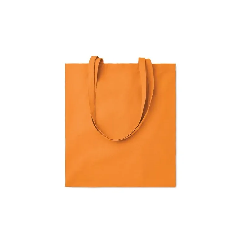 Sac shopping écologique en coton 140gr/m² personnalisé COTTONEL COLOUR + Matières : borosilicate Couleurs : beige impression hau