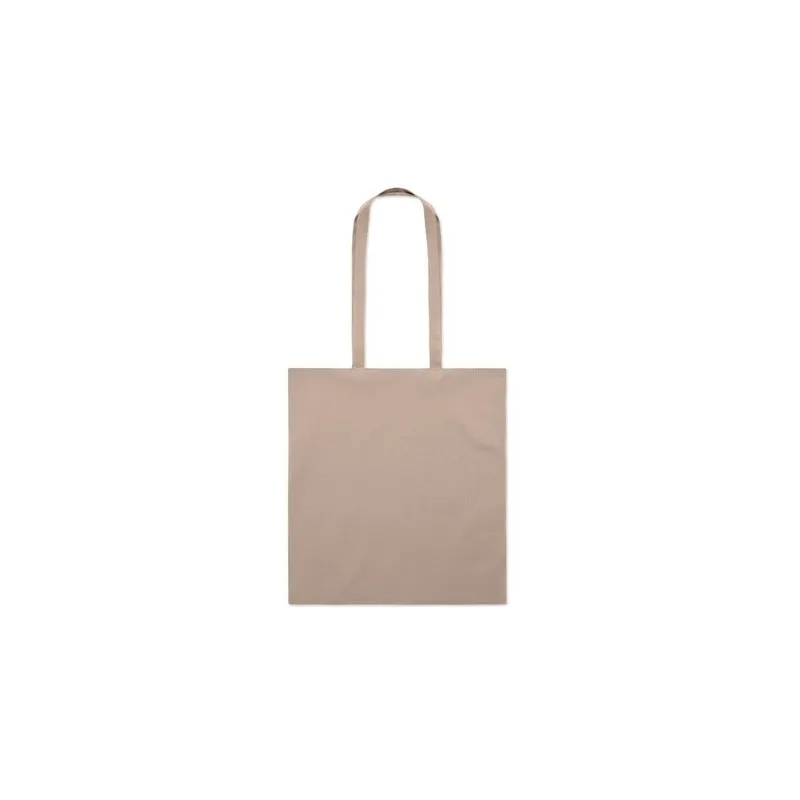 Sac shopping écologique en coton 140gr/m² personnalisé COTTONEL COLOUR + Matières : acier inoxydable Couleurs : argenté mat cade