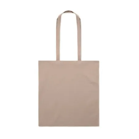 Sac shopping écologique en coton 140gr/m² personnalisé COTTONEL COLOUR + Matières : acier inoxydable Couleurs : argenté mat cade