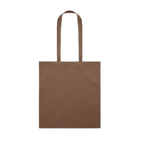 Sac shopping écologique en coton 140gr/m² personnalisé COTTONEL COLOUR + Matières : acrylique Couleurs : noir objet promo petit 